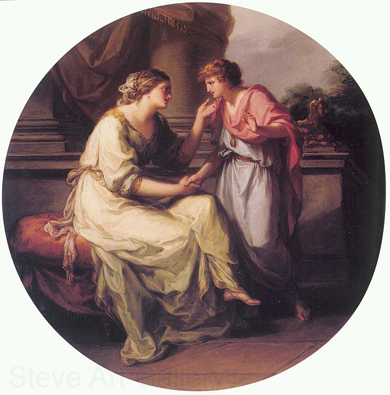 Angelica Kauffmann Papirius Pratextatus Entreated by his Mother to Disclose the Secrets of the Deliberations of the Rom Norge oil painting art